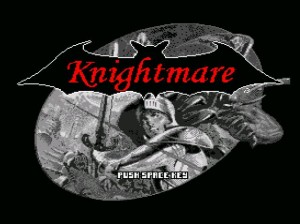 A nova tela-título do Knightmare!