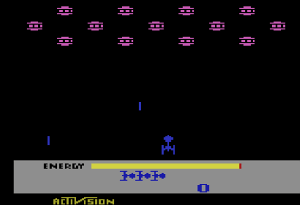 Tela de Megamania do Atari 2600.