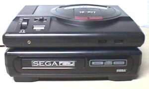 Genesis/Mega Drive com um SEGA-CD