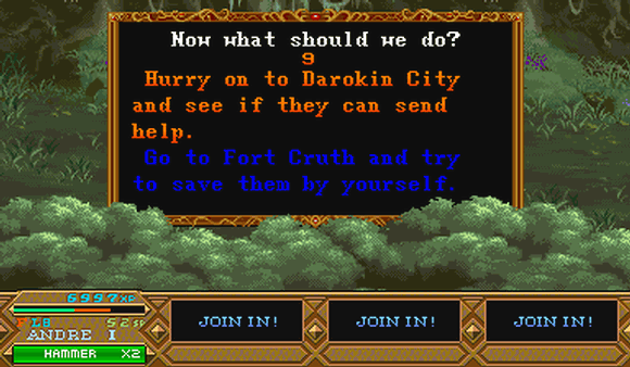 O game dá a possibilidade de escolher caminhos alternativos para continuar a aventura. 